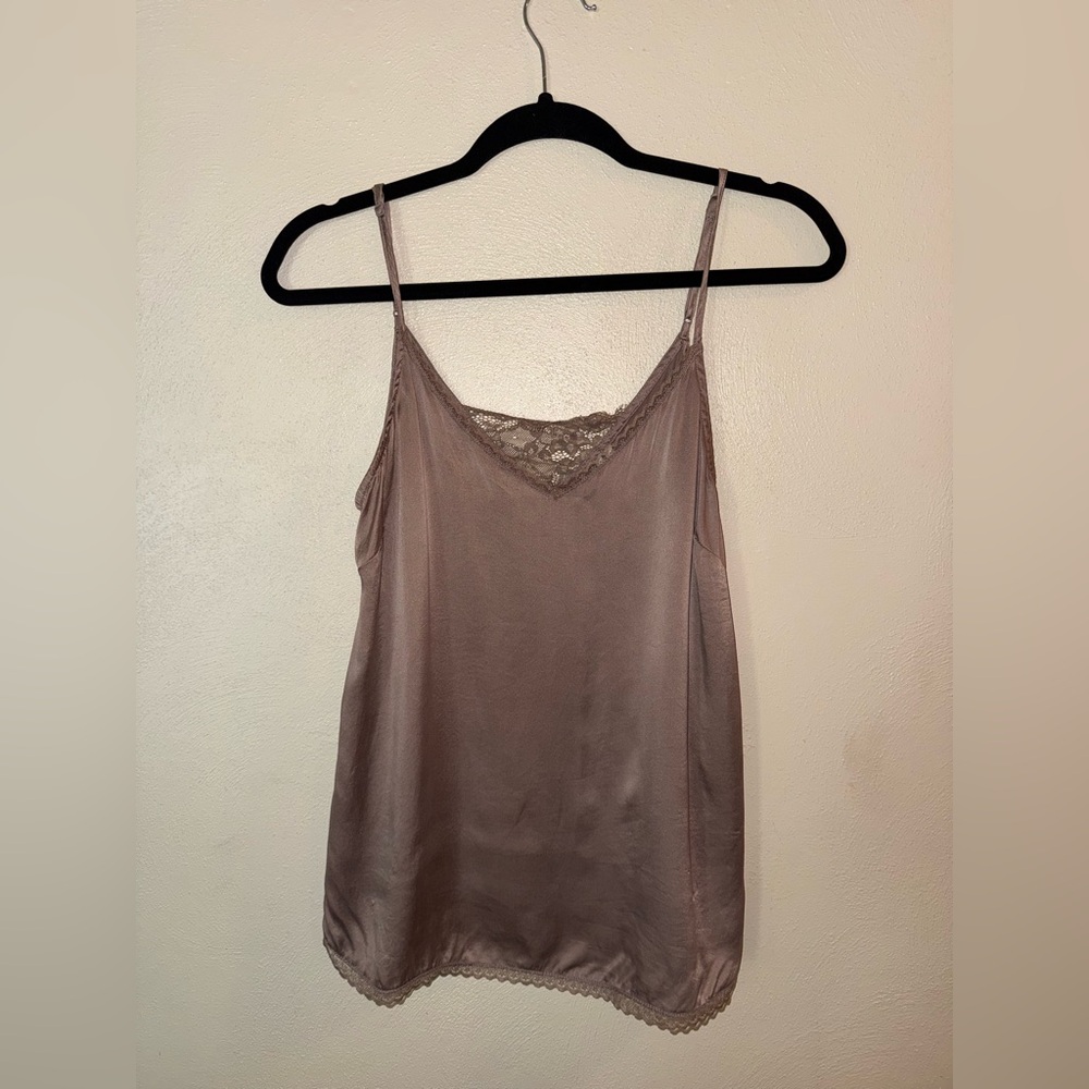 Anthropologie Lace Trim Cami Top